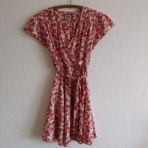 Juicy Couture pink floral wrap dress